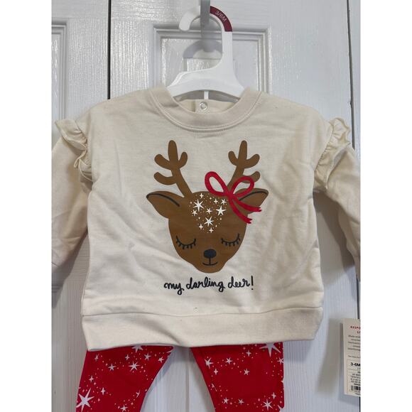 Cat & Jack NWT Baby Darling Dear Outfit Set 3-6 Months - Picture 2 of 6